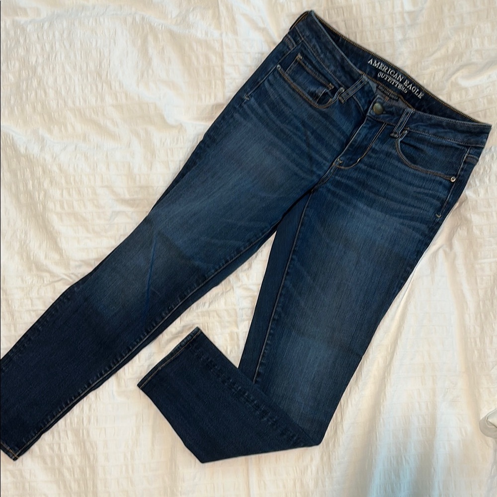 American Eagle Outfitters Women's Dark Blue Jeans